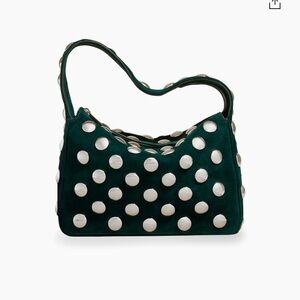 Khaite Elena Studded Suede Top Handle Bag